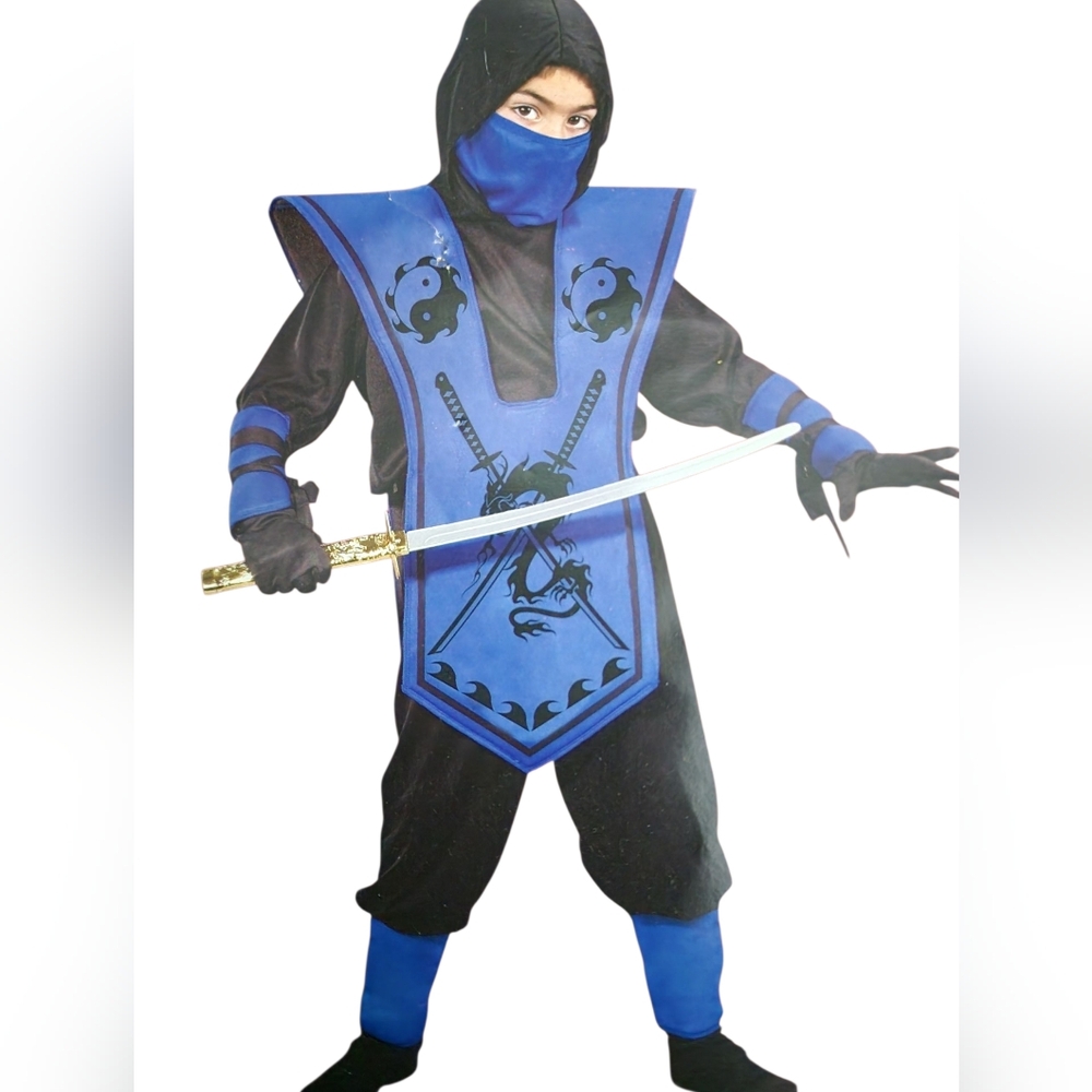 🥷Boys Size S 4/6 7pcs Ninja Halloween Costume 🥷